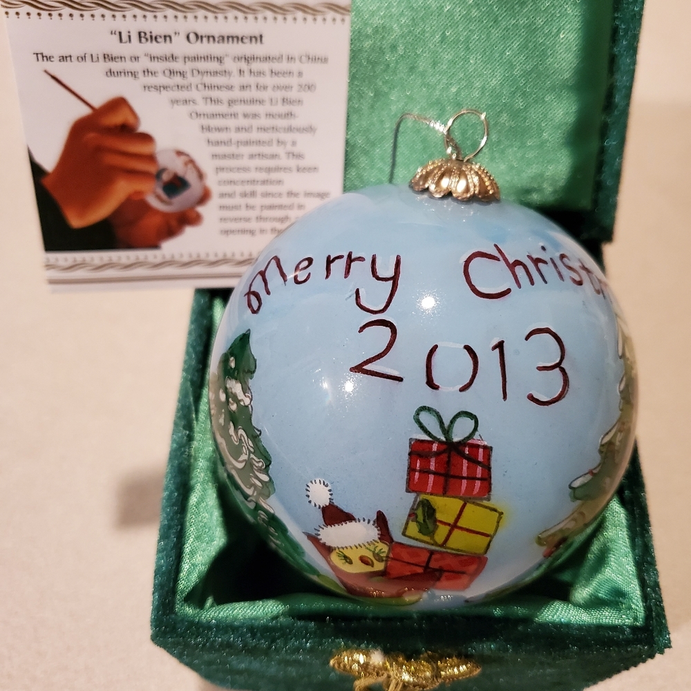 Li Bien Glass Christmas Ornament 2013